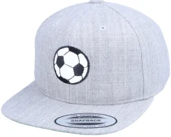 Snapback-Forza Kids Football Applique Heather Grey Snapback -
