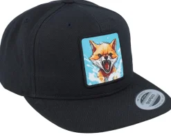 Kids-Kiddo Cap Kids Fox Action Patch Black Snapback -