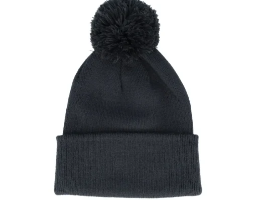 Pom Beanies | Blank Beanies-Beechfield Kids French Navy Junior Pom - Blue