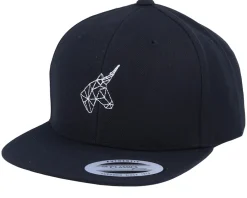 Snapback-Unicorns Kids Geometric Unicorn Black Snapback -