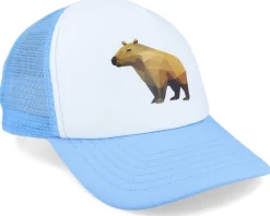 Kids-Kiddo Cap Kids Geometry Capybara Skyblue/White Foam Trucker - White, Blue