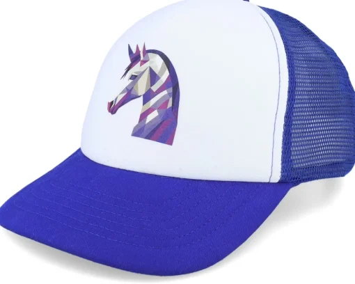 Kids-Kiddo Cap Kids Geometry Capybara Skyblue/White Foam Trucker - White, Blue
