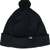 Kids-The North Face Kids Glacier Beanie Black Pom -