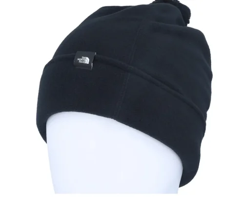 Kids-The North Face Kids Glacier Beanie Black Pom -