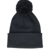 Pom Beanies | Blank Beanies-Beechfield Kids Graphite Junior Pom - Grey