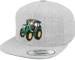 Kids-Kiddo Cap Kids Green Tractor Heather Grey Snapback -