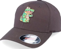 Kids-Kiddo Cap Kids Happy Crocodile Brown Flexfit -