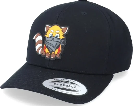 Adjustable-Kiddo Cap Kids Hatsie The Red Panda Patch Black Adjustable -