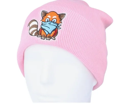 Fashion Kiddo Cap Kids Hatsie The Red Panda Pink Beanie -