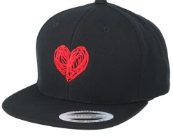 Kids-Kiddo Cap Kids Heart Black Snapback -