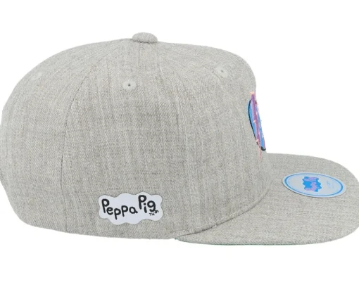 Kids-Peppa Pig Kids Heather Grey Starshine Heart Snapback -