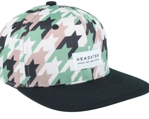 Fashion Headster Kids Houndstooth Iguana Green Snapback -