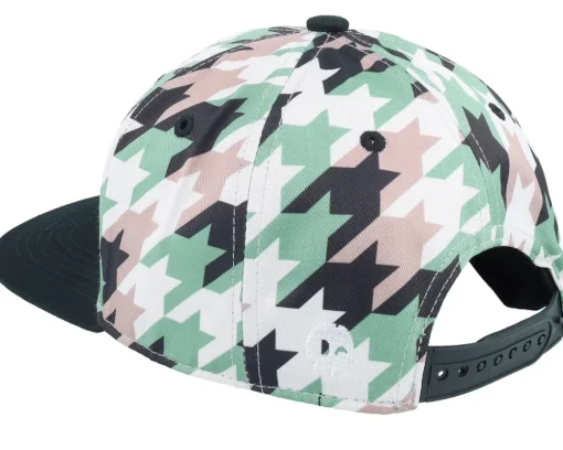 Fashion Headster Kids Houndstooth Iguana Green Snapback -
