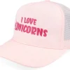 Kids-Unicorns Kids I Love Pastel /Pastel A-frame Trucker - Pink
