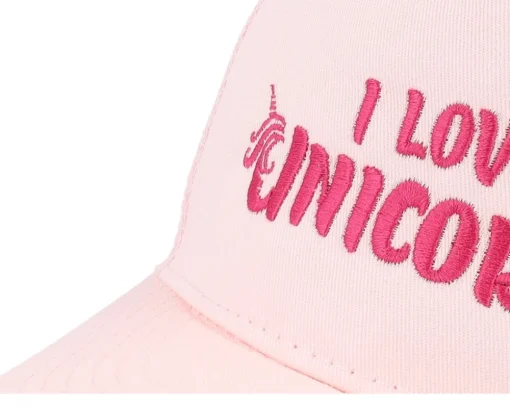 Kids-Unicorns Kids I Love Pastel /Pastel A-frame Trucker - Pink