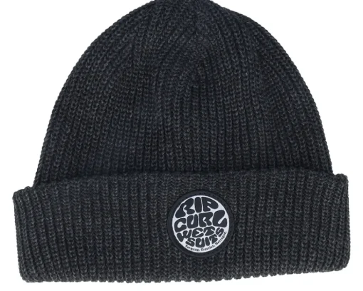 Discount Rip Curl Kids Icons Reg Beanie Black Cuff -