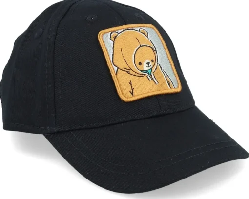 Adjustable | Kids-Kiddo Cap Kids Infant Smiling Teddy Black Adjustable -