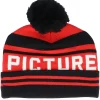 Pom Beanies-Picture Kids Karlittle B Red/Black Pom -