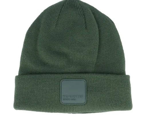 Clearance Headster Kids Kingston Beanie Jungle Green Cuff -