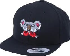 Kids-Kiddo Cap Kids Koala Bear Boxer Black Snapback -