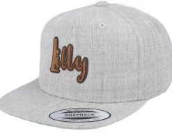 Snapback-Kiddo Cap Kids Lilly Engraved Patch Heather Snapback - Grey