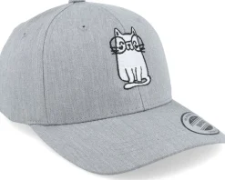 Adjustable | Kids-Kiddo Cap Kids Little Cat With Glasses Grey Adjustable -