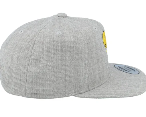 Snapback | Kids-Kiddo Cap Kids Little Yellow Dinosaur Grey Snapback -