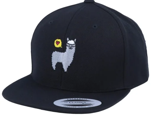 Snapback | Kids-Kiddo Cap Kids Llama Love Black Snapback -