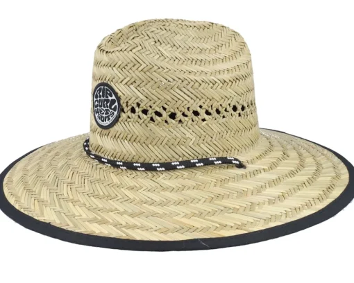New Rip Curl Kids Logo Natural Straw Hat -