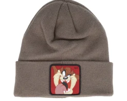 Cuff Beanies-Capslab Kids Looney Tunes Taz Cuff - Brown