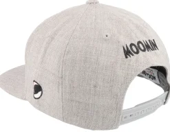 Snapback-Moomin Kids Alphabet - H Heather Snapback - Grey