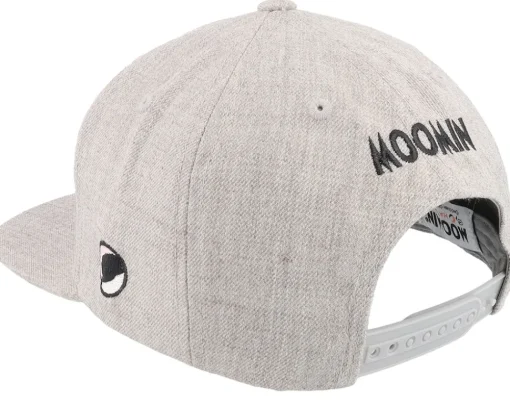 Snapback-Moomin Kids Alphabet - H Heather Snapback - Grey