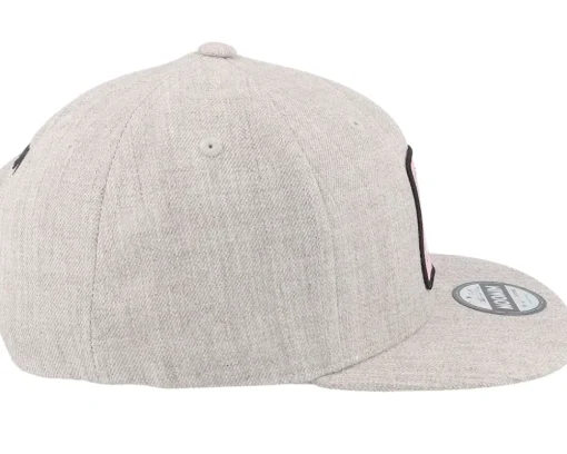 Snapback-Moomin Kids Alphabet - H Heather Snapback - Grey