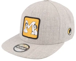Snapback-Moomin Kids Alphabet - H Heather Snapback - Grey