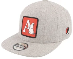 Snapback-Moomin Kids Alphabet - H Heather Snapback - Grey