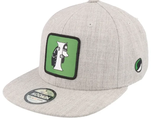 Snapback-Moomin Kids Alphabet - H Heather Snapback - Grey