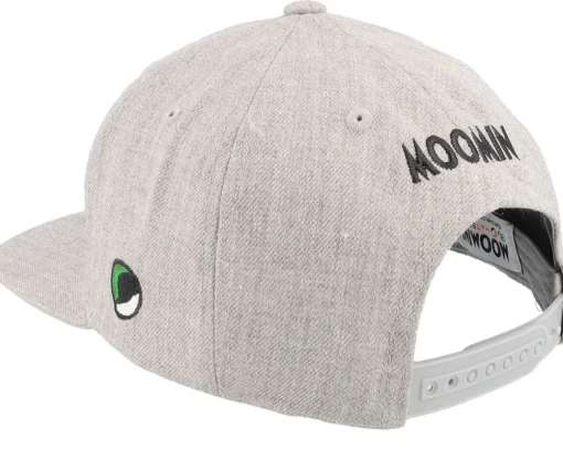 Snapback-Moomin Kids Alphabet - I Heather Snapback - Grey