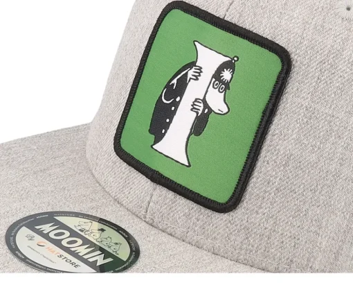 Snapback-Moomin Kids Alphabet - I Heather Snapback - Grey