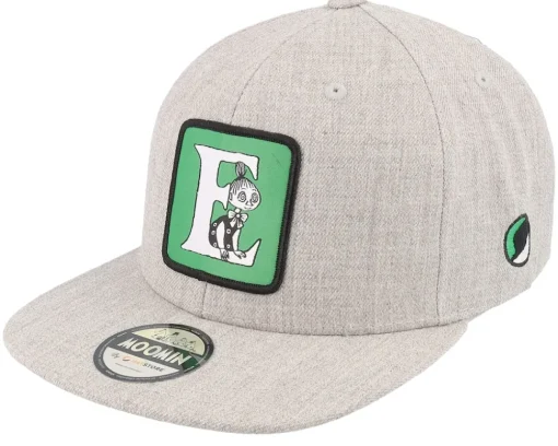 Snapback-Moomin Kids Alphabet - I Heather Snapback - Grey