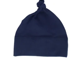 Best Babybugz Kids Navy One-knot Engraved Suede Patch Beanie - Blue