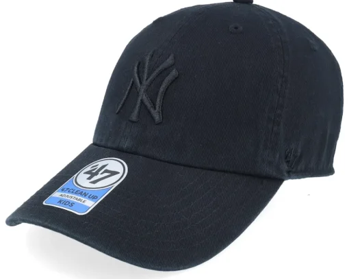 Dad Cap | Kids-47 Brand Kids New York Yankees Clean Up Black Dad Cap -