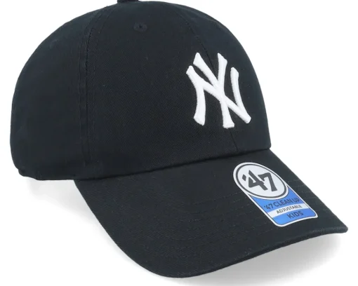 Dad Cap | Kids-47 Brand Kids New York Yankees Clean Up Black Dad Cap -