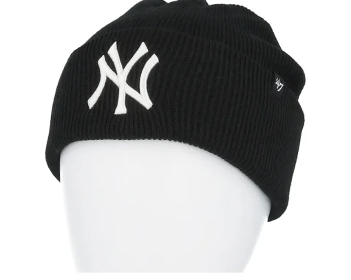 Cuff Beanies-47 Brand Kids New York Yankees Haymaker Cuff - Black