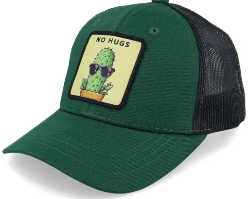 Outlet Kiddo Cap Kids No Hugs Cactus Dark Trucker - Black