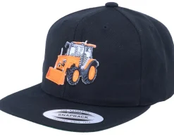 Online Kiddo Cap Kids Orange Tractor Black Snapback -