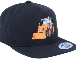 Online Kiddo Cap Kids Orange Tractor Black Snapback -