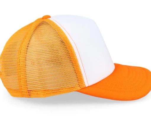Clearance Beechfield Kids Orange/White Vintage Foam Trucker - Orange, White