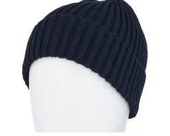 Cuff Beanies-Beechfield Kids Organic Cotton Oxford Navy Cuff - Blue