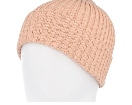 Cuff Beanies | Blank Beanies-Beechfield Kids Organic Cotton Peach Cuff - Pink