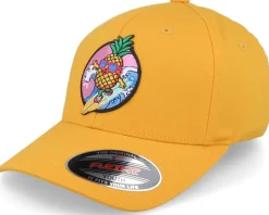 Best Kiddo Cap Kids Pineapple Surfer Summer Yellow Flexfit -